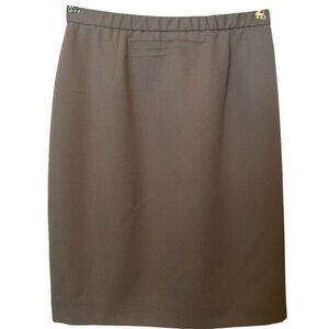 Classiques Entier (Nordstrom) tan wool lined midi skirt sz 6